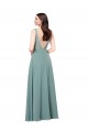 Outlet Sleeveless Soft Chiffon Low Back Sheath Dark Lavender Sexy Evening Dress Canada