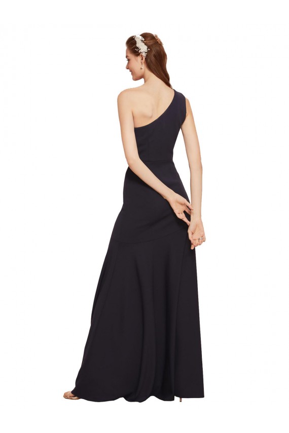 Outlet Sleeveless Stretch Crepe A-Line Dark Navy Evening Dresses Canada