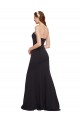 Outlet Sleeveless Stretch Crepe Low Back A-Line Dark Navy Bridal Party Dress Canada
