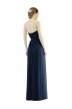 Outlet Sleeveless Soft Chiffon A-Line Dark Navy Evening Dresses Canada