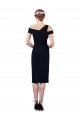 Outlet Sleeveless Stretch Crepe Mermaid Dark Navy Evening Gown Canada