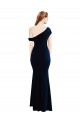 Outlet Sleeveless Stretch Crepe Mermaid Dark Navy Long Formal Evening Dress Canada