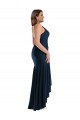Outlet Sleeveless Silky Satin Mermaid Dark Navy Plus Size Evening Gown Canada
