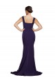 Outlet Sleeveless Stretch Crepe Sheath Dark Navy Semi Formal Evening Dress Canada