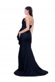 Outlet Sleeveless Stretch Crepe Low Back Sheath Dark Navy Formal Evening Dress Canada