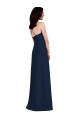 Outlet Sleeveless Stretch Crepe Criss Cross Open Back Trumpet Dark Navy Semi Formal Evening Dress Canada