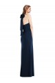 Outlet Sleeveless Stretch Crepe Open Back Trumpet Dark Navy Semi Formal Evening Dress Canada