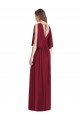 Outlet Sleeveless Soft Chiffon Tie Back Trumpet Dark Navy Maxi Evening Dress Canada