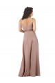 Outlet Sleeveless Silky Satin A-Line Dusty Pink Evening Gown Canada