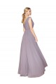 Outlet Sleeveless Soft Chiffon V-Back A-Line Dusty Rose Evening Dress Canada