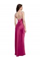 Outlet Sleeveless Stretch Satin Low Back A-Line Fuchsia Sexy Evening Dress Canada