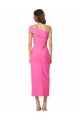 Outlet Sleeveless Stretch Crepe Sheath Fuchsia Evening Dress Canada