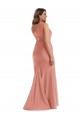 Outlet Sleeveless Silky Satin Mermaid Georgia Peach Plus Size Evening Dress Canada