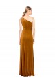 Outlet Sleeveless Stretch Velvet A-Line Gold Evening Dress Canada