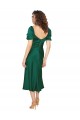 Outlet Short Sleeves Silky Satin Low Back A-Line Hunter Evening Dress Canada