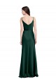 Outlet Sleeveless Stretch Satin V-Back Sheath Hunter Evening Gown Canada