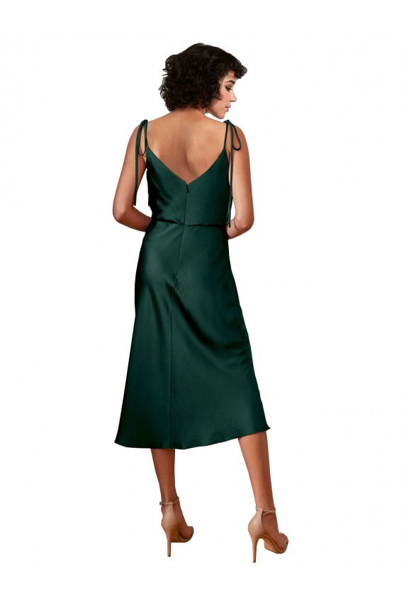 Outlet Sleeveless Stretch Satin Sheath Hunter Evening Dress Canada