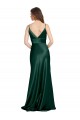 Outlet Sleeveless Stretch Satin V-Back Sheath Hunter Evening Dress Canada