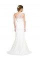 Outlet Sleeveless Stretch Crepe & Tulle Mermaid Ivory Evening Dress Canada