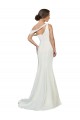 Outlet Sleeveless Stretch Crepe Sheath Ivory Evening Dress Canada