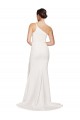 Outlet Sleeveless Stretch Crepe Sheath Ivory Semi Formal Bridal Party Dress Canada