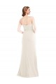 Outlet Sleeveless Stretch Crepe Trumpet Ivory Semi Formal Evening Dress Canada