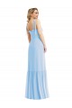 Outlet Sleeveless Soft Chiffon A-Line Light Sky Blue Maxi Bridal Party Dress Canada
