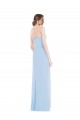 Outlet Sleeveless Soft Chiffon A-Line Light Sky Blue Evening Maxi Dress Canada