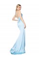 Outlet Sleeveless Stretch Satin Mermaid Light Sky Blue Sexy Evening Dress Canada