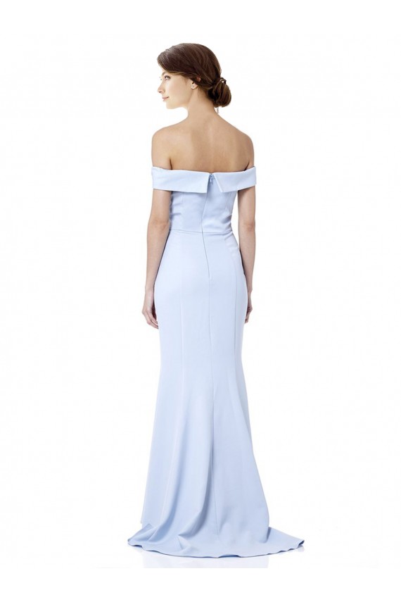 Outlet Sleeveless Stretch Crepe Mermaid Light Sky Blue Evening Gown Canada