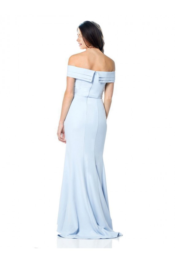 Outlet Sleeveless Stretch Crepe Mermaid Light Sky Blue Evening Dresses Canada