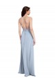 Outlet Sleeveless Stretch Crepe Criss Cross Open Back Sheath Light Sky Blue Evening Dress Canada