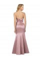 Outlet Sleeveless Satin Low Back Sheath Light Sky Blue Evening Dress Canada
