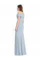 Outlet Sleeveless Stretch Crepe Trumpet Light Sky Blue Semi Formal Evening Dress Canada
