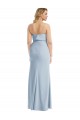 Outlet Sleeveless Stretch Crepe Low Back Trumpet Light Sky Blue Evening Dress Canada
