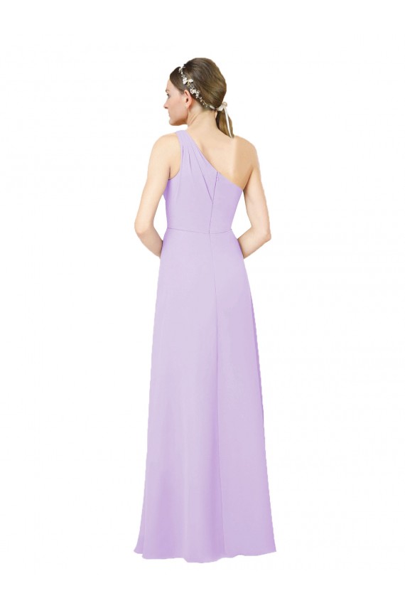 Outlet Sleeveless Soft Chiffon Sheath Lilac Evening Dress Canada
