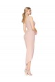 Outlet Sleeveless Crepe V-Back Mermaid Mauve Evening Dress Canada