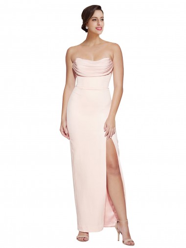 Outlet Sleeveless Stretch Satin Low Back Mermaid Evening Dress Canada
