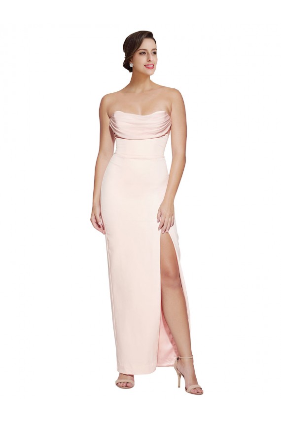 Outlet Sleeveless Stretch Satin Low Back Mermaid Evening Dress Canada