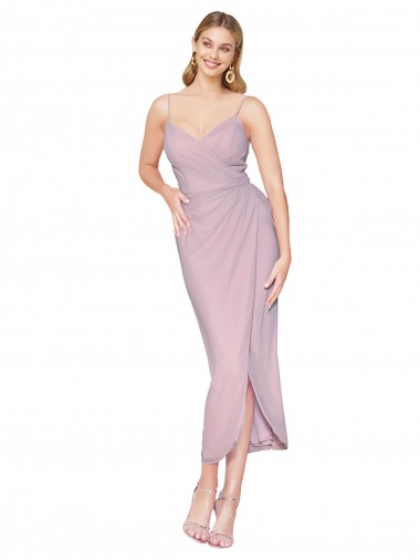 Outlet Sleeveless Soft Chiffon V-Back Mermaid Primrose Sexy Evening Gown Canada
