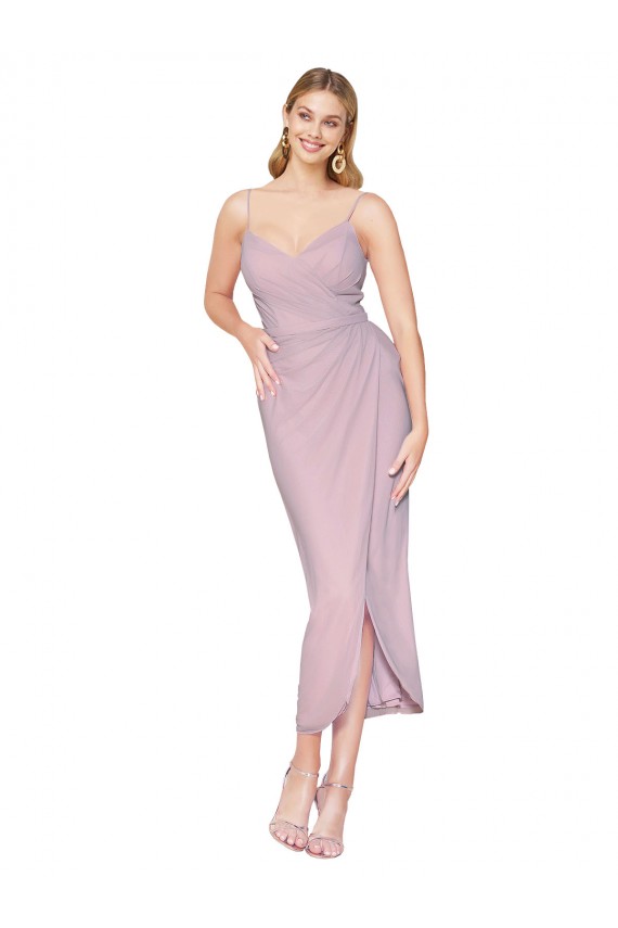 Outlet Sleeveless Soft Chiffon V-Back Mermaid Primrose Sexy Evening Gown Canada