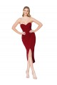 Outlet Sleeveless Stretch Crepe Mermaid Burgundy Sexy Evening Dress Canada