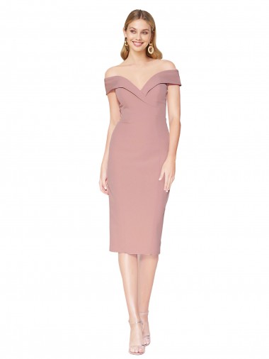 Outlet Sleeveless Stretch Crepe Mermaid Dusty Pink Evening Dress Canada