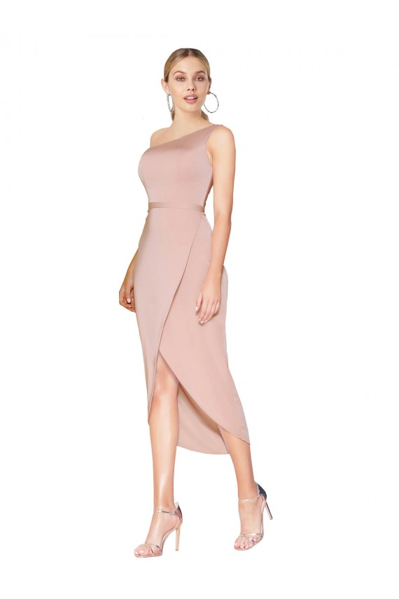 Outlet Sleeveless Stretch Crepe Mermaid Mauve Evening Dress Canada