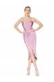 Outlet Sleeveless Stretch Crepe Mermaid Orchid Evening Gown Canada
