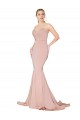 Outlet Sleeveless Stretch Crepe Low Back Mermaid Mauve Sexy Evening Dress Canada