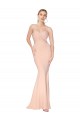 Outlet Sleeveless Stretch Crepe Mermaid Nude Evening Dress Canada