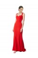 Outlet Sleeveless Stretch Crepe Mermaid Red Maxi Evening Dress Canada