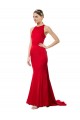 Outlet Sleeveless Stretch Crepe Open Back Mermaid Red Maxi Evening Dress Canada