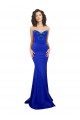 Outlet Sleeveless Stretch Crepe Low Back Mermaid Royal Blue Sexy Evening Dress Canada